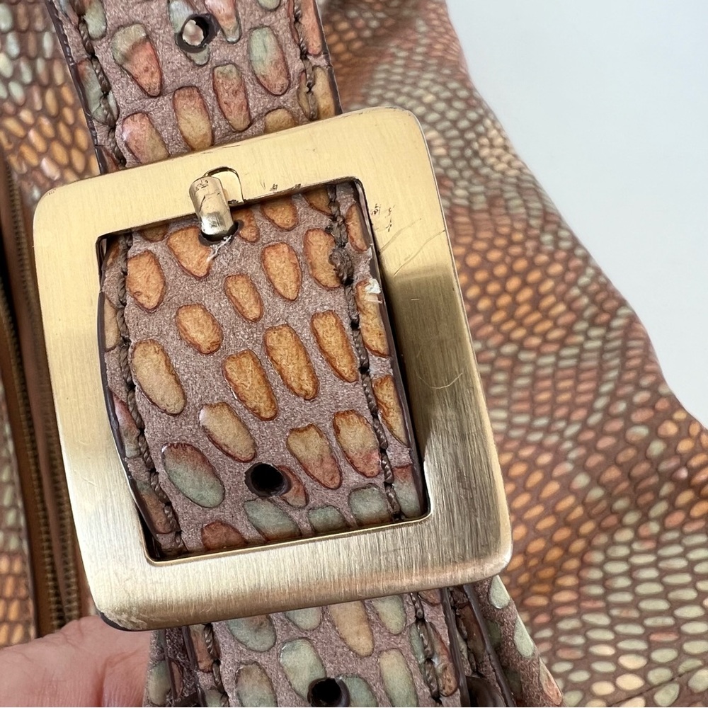 SONDRA ROBERTS Multicolor Python Print Leather Do… - image 14